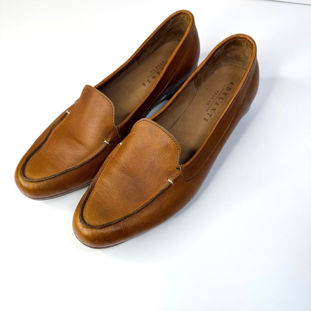 Adelante Shoe Co Women’s Leather Loafers‎ 8.5 Brown Slip On Handmade Casual - Picture 3 of 6